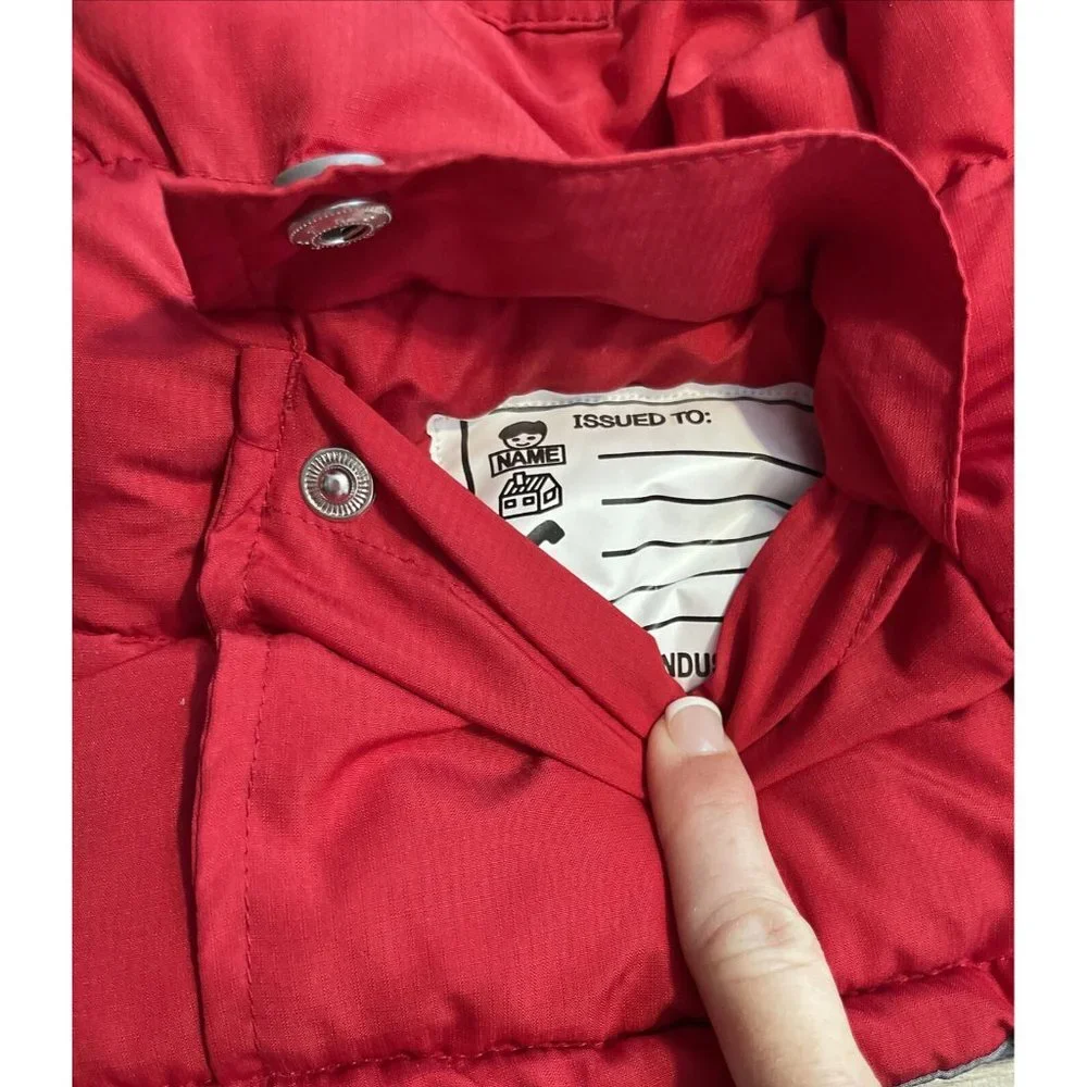 Alpha Industries‎ Puffer Vest Boys 3T Red Gray Reversible Pockets Snap Outerwear